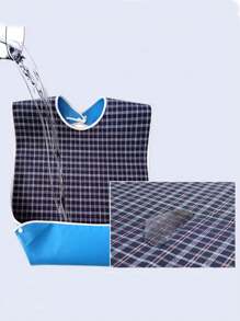 Waterproof Adult Mealtime Bib Cloth Reusable With Crumb Catcher Stylish Clothing Protectors For Elderly Disability Aid Apron Senior Citizen