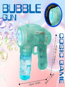 儿童新款七彩灯光6孔泡泡机吹泡泡玩具，精致小巧的手掌大小设计，适合儿童户外活动，适合男孩女孩，节日礼物 - 彩色 - 查看 8