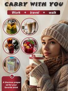 1pc Elegant Orchid Design Insulated Water Bottle, Suitable For Water, Coffee, Tea Or Sports Drinks, Double-Wall Stainless Steel Vacuum Insulated Tumbler, Reusable For Bicycle, Backpack, Office, Car, School, Party, Camping, Ideal Gift (Bottle Sleeve Sold Separately)