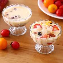 6pcs/4pcs/2pcs Ice Cream Dessert Bowls, 6oz Vintage Glass Containers With Sturdy Base, Suitable For Sundae, Fruit, Ice Cream, Snacks, Condiments. Thick And Heat-Resistant. - Lotus Bowl - View 5