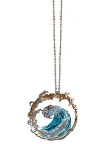 Wave Necklace Set Creative New Style Light Luxury Wave Shape Ring Earrings All-Match - Gold - View 4