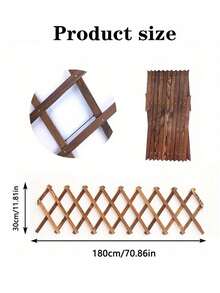 1 件木质网格壁挂式可扩展植物花园网格，户外防腐木栅栏，用于攀爬植物，户外空气植物，垂直架墙面装饰，用于房间露台，伸缩实木栅栏围栏 - 彩色 - 查看 10