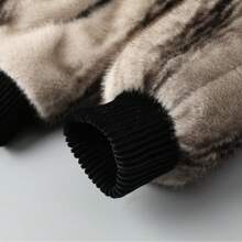 Men's One Piece Faux Fur Long Sleeve Jacket , Winter Warm Fall Outdoor Casual Daily Wear - Beige - View 10