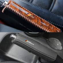 1pc Car Handbrake Grips Case PU Leather Car Handbrake Cover Protector Grip Covers For BMW 1 3 5 X Series For Audi Mercedes Benz