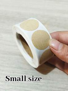 500张/1卷天然牛皮纸圆形不干胶标签分项牛皮纸圆形不干胶标签圆点贴纸1英寸圆形空白车库价格贴纸牛皮纸编码标签标签棕色天然信封封条分项名称贴纸（多种款式可供选择）旅行户外贴纸配件旅行用品一次性用品 - 白色 - 查看 5