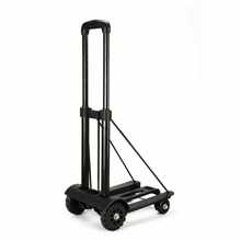 Folding Hand Truck With 4 Wheels 75kg Heavy Duty Sack Cart Carrier Luggage Trolley Hand Trolley For Lifting Luggage Personal Travel Auto Moving