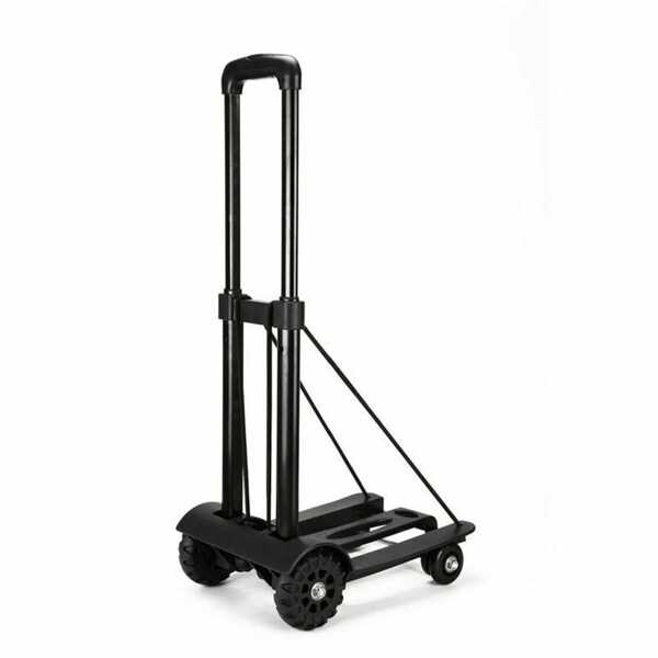 Folding Hand Truck With 4 Wheels 75kg Heavy Duty Sack Cart Carrier Luggage Trolley Hand Trolley For Lifting Luggage Personal Travel Auto Moving
