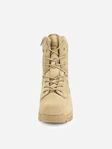 Men's Military Tactical Work Boots Hiking Motorcycle Combat Bootie - Khaki - View 7