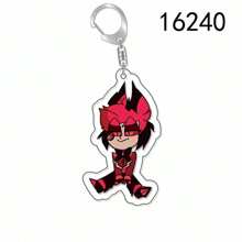 Anime GOODS Anime Acrylic Keychain -Vicky Charlie Alastor Cute Y2K Cartoon Pendant, Suitable For Bags And Keys, Perfect Gift For Fans, Cosplay Accessories Car Key Bag Backpack Small Jewelry Key Ring Accessories Creative Student Gifts Anime Derivatives, Creative Backpack Pendants, Car Key Pendants, Acrylic Keychains, Japanese Comic Pendants, Neko Contents Seed Keychain Collectibles, Pendants, Otaku Collection Gifts, Cheap Gifts School Letter Car Accessories Goth