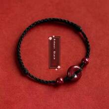 1pc Handmade Lucky Knot Red String Bracelet, Friendship Bracelet, Symbolizing Peace And Good Fortune, Chinese Cultural Amulet, Birthday Anniversary Gift, Wishing You Constant Good Luck