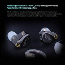 KZ Audífonos para monitoreo KZ Castor Pro - Nuevos y originales, sintonizados por Harman, auriculares internos de alta fidelidad ajustables, con micrófono, cancelación pasiva de ruido y diseño deportivo