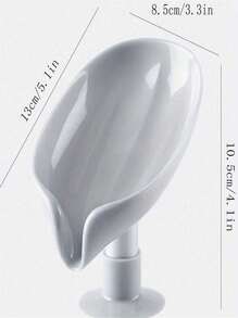 6 pezzi/4 pezzi/2 pezzi/1 pezzo Portasaponetta a forma di foglia con drenaggio, vassoio portasaponetta con ventosa per accessori da bagno, contenitore per sapone, organizzazione e arredo bagno (grigio, verde) Decorazione autunnale per la casa, Ritorno a scuola