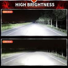 SEREE 2pcs 6000K LED Car Headlights - 120,000 Lumens High Brightness, FPWR Side-Emitting Design, 360° Beam Angle, N-Play Chip, Aluminum Alloy Housing, Plug & Play With External Driver For H3 Low/High Beam Upgrade - H3 - Xem 8