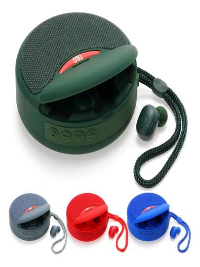 Mini Bocina Portátil Con Audífonos Integrados Aleatorio