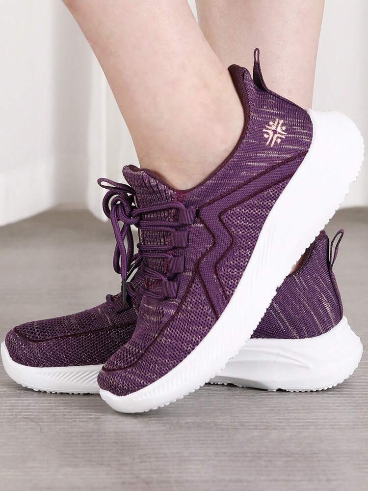Women'S Casual Sports Shoes, Fashion Mesh Breathable Shoes, Business Walking Work, Pedal Sports Shoes, Comfortable And Lightweight Soft Sole - Purple - View 1