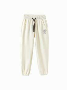 Balabala Girls Jogger Pants 2025 Miiiiichan IP Stylish Casual Sweatpants - Milky White - View 4