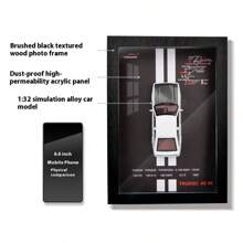 modelgt 1 pieza 31.5cm(L)X22.5cm(A)X7cm(H) Modelo de Coche de Carreras a Escala 1:32 en Aleación Metálica 3D, Decoración Mural de Arte Realista de Coche de Carrera, Exhibición de Coleccionista