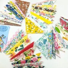 Set Kain Patchwork Motif Bunga & Botani Aneka Warna, 100 Warna Acak, Kain Cetak DIY Cerah, Hanya Dapat Dicuci dengan Tangan, Cocok untuk Menjahit, Patchwork, dan Hadiah Liburan Buatan Tangan DIY - pola acak - View 6