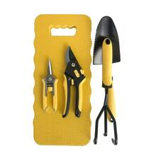 Juego de 5 piezas de herramientas de jardinería de metal en color negro y amarillo - espliego - Ver 1