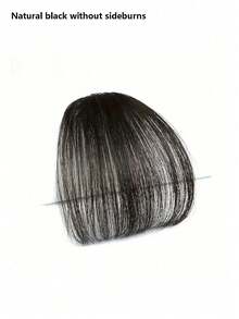 夹式刘海，夹式空气刘海合成假发，一体式刘海，假刘海，深棕色发饰，女士夹式刘海，黑色直发空气刘海带鬓角假发，美发造型套装，美发造型工具套装，学习用品 - 彩色 - 查看 7