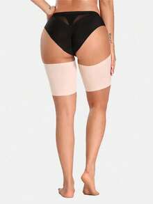 1 Pair Women Anti-Friction Thigh Bands, Elastic Anti-Chafing Leg Sleeves, High Elastic Silicone Anti-Friction Leg Protectors, Anti-Snag Thigh Wraps To Prevent Thigh Friction - Color - View 5
