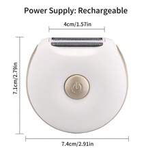 1 pieza Recargable Batería de 400mAh Removedor de vello eléctrico portátil de 3W para mujeres, Modelo RF-710 para eliminar vello corporal, facial y de las piernas, adecuado para viajes y exteriores