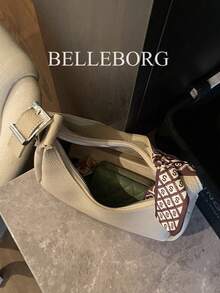 Fashionable Versatile Retro Print Shoulder Bag Underarm Bag With Scarf - View 10