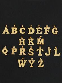 1 Peça Colar Pingente com Letra Maiúscula de A-Z em Cor Dourada Feminina, Presente de Joia de Luxo para Encontros, Festas, Casamentos