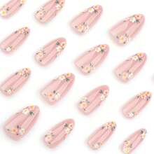 Glow HavenAlmond Press On Nails Medium Length Red White Blue Nails With Designs Cute 4th Of July Nails Press Ons Gel Glue On Nails Acrylic Glossy Full Cover Stick On Nails Independence Day Manicure - Style02 - View 7