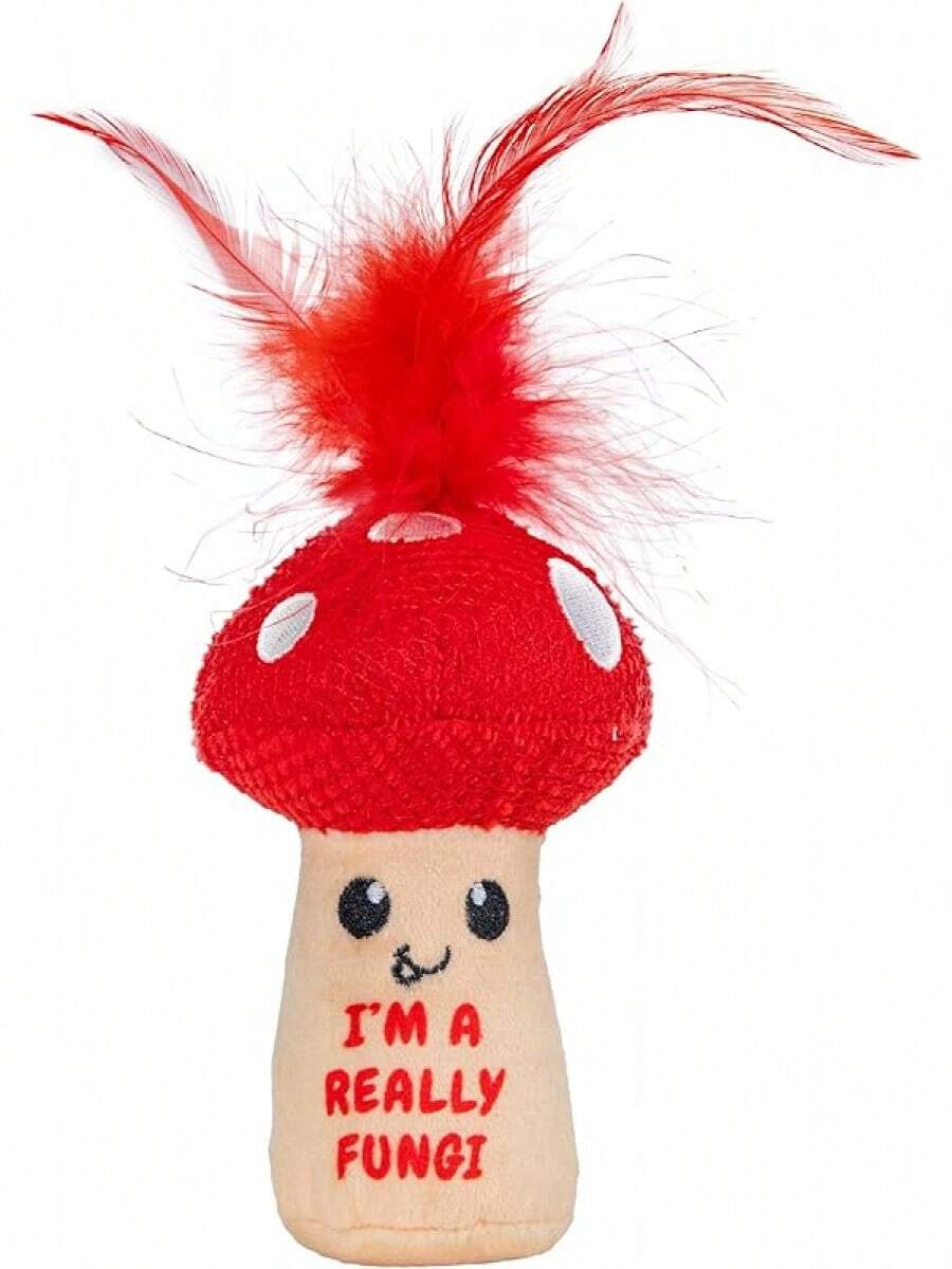 Catstages Crunchy Pickle Kicker Toy With Catnip And Dental Mesh, Pickle Shape, Plush And Crinkle Toy Kicking, Tossing, And Teeth Cleaning, Green - Nấm Kicker - Xem 1