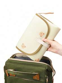 1 件便携式尿布更换垫，可拆卸旅行更换垫，带婴儿湿巾袋，适合新生儿洗澡、婴儿女孩和男孩的礼物