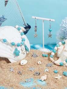 1 Set Ocean Summer Vacation Style Friendship Charm Bracelet Making Kit Clay Beads Set For Jewelry Bracelet Necklace Earring Making Diy Craft