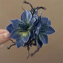 1 件紫色茉莉花仿花发夹，浪漫紫色茉莉花氛围侧刘海夹，适合摄影，温柔优雅的发饰，扁平爪夹，爪夹，发夹，发夹，发夹 - 彩色 - 查看 8