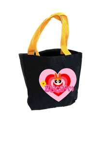 THE POWERPUFF GIRLS Cute Cartoon Policewoman Design Canvas Lunch Bag, Tote Bag With Large Capacity, Suitable For Students, Office Workers
