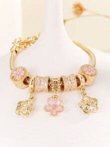 Flower Charm Bracelet Valentines,Mom,Mother,Mother's Day,Gift - Nhiều màu 3 - Xem 2