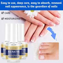 3pcs Rozino Keratin 3 Day Nail Care Nail Polish Care Products. It Is Rich In Natural Ingredients Such As Keratin, Aloe Vera And Lavender, Which Can Effectively Strengthen Nails, Lock In Moisture And Give Nails A Natural Luster. - màu nâu - Xem 2
