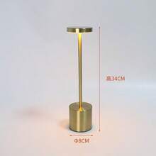 可充电无线LED台灯，三色平滑调光 - 便携式LED台灯，适用于餐厅、卧室、户外，现代金属设计，触控操作，可独立摆放，卧室夜灯 | 现代LED灯 | 无线灯，台灯，适用于家庭/酒吧/餐厅/酒店/办公桌，可作为生日礼物、圣诞礼物或夜灯送给朋友 - 均碼 - 查看 13