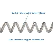 Llavero de bobina de resorte a prueba de robos, cable elástico antipérdida, llavero de  con mosquetón para billetera, teléfono celular, color amarillo, 3 piezas : Deportes y Aire Libre - Plateado - Ver 9