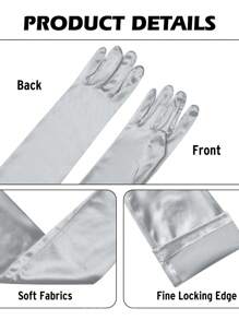 New Upgraded Women's Long Formal Satin Gloves - Wedding Performance Ball Dance Accessories | Suitable For Wedding, Party, Tea Party, Cosplay