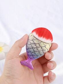 1pc Convenient Mermaid Tail Shaped Foundation Brush, Elegant Kabuki Brush, Sunscreen BB Cream Blender, Powder Cream Contour Blending Makeup Brush Tool,Foundation Brush,Concealer Brush,Blush Brush,Contour Brush,Blush Brush,Bronzer Brush,Powder Brush,Foundation Brush,Blush Brush - Multicolor - View 6
