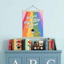 1pc Baby Room Decor Nursery Wall Art. Children's Room Wall Decal Art Poster . My Little Universe. Space Travel . Children's Posters, Vintage Cute Inspirational Posters, Children's Gifts . Girls Kids Room Decor, Girls Room Decor, Boho Kids Room Decor - Multicolor - View 11