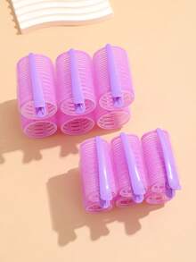 18件套大号卷发棒套装，带夹子，自粘式卷发器，适用于长/中/短发和刘海，DIY卷发工具（包含12根大号卷发棒+6个夹子），返校必备，旅行必备，女士美发配件，卷发，卷发棒，免加热卷发，卷发器，头发，旅行，美发产品，美发工具，美发用品，发型师，发型师配件，沙龙，美发设备 - 紫色 - 查看 4