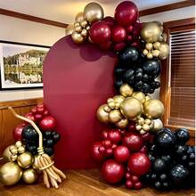 159pcs Maroon And Gold Balloons- Burgundy Balloon Arch Garland Kit- Maroon And Gold Balloons In Different Sizes-Dark Red Balloons For BabyShower ,Valentines Day ,Bridal Shower Wedding Birthday Party Decorations-Gender Reveal, Corporate Events-Retirement Birthday Party Decoration - Multicolor - View 4