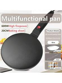 Portable Non-Stick Electric Crepe Maker For Home Use, Automatic Pancake And Crepe Machine - US A Type Plug(110-127V) - View 3