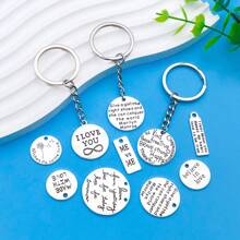 Mix 33pcs Alloy Antique Silvery Circular Letter Plates And A Series Of Charming Pendants Accessories, Suitable For DIY Necklace, Earring, Keychain Jewelry Making Fashion Accessories.