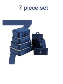 7 Stücke Reise-Aufbewahrungstaschen-Set, Kleidungsaufbewahrungstasche, Reise, Reiseaccessoires, Organisation und Aufbewahrung, Bürobedarf, Schuhorganizer, Haushaltsbedarf, Reise, Kulturbeutel, Reisetasche, Koffer