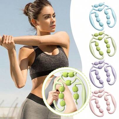 Round Leg Clip Massager, Handheld 9-Wheel, Multi-Functional Massage Tool, Suitable For Relieving Muscle Pain In Both Women And Men, Massage Roller Muscle Relaxer, Round Leg Clip Leg Massager