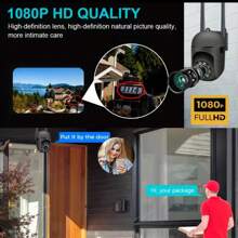 1/2/4pcs 1080P HD Smart Security Camera - Color Night Vision, Supports Pan/Tilt/Zoom, Dual-Way Audio & Pet Monitoring, With AI Motion Alarm - Indoor Outdoor Wireless Home Security Surveillance Camera - Black