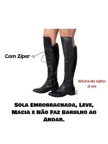 Women's Over The Knee High Boot With Low Heel And Zipper - Camel - Ver 3