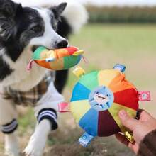 1 Pc Dog Toy - Cartoon Pattern, Interactive No-Battery Sound Toy For All Breeds, Durable Puppy Play And Training Game Accessory